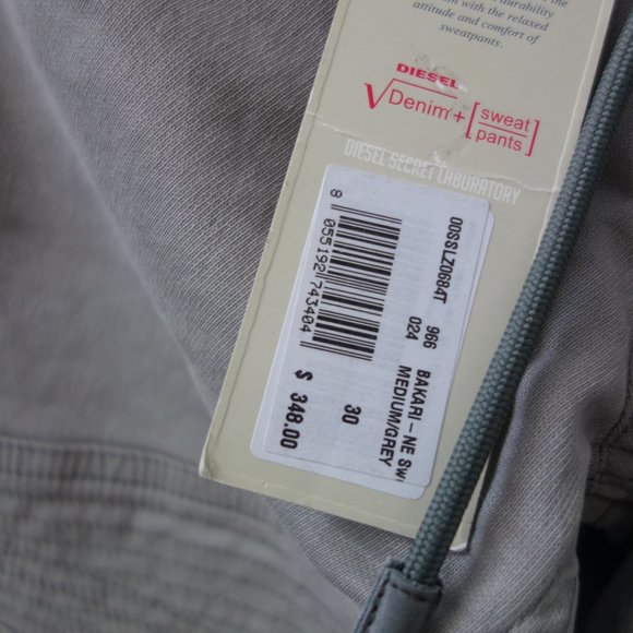 Diesel Grey Bakari Jogg Jeans Size 30 W30 - Picture 5 of 14